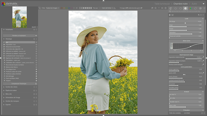 Portrait dans le champs