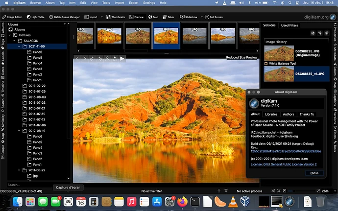 digiKam 7.4.0 running under Apple MacOS