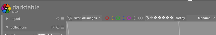 darktable 5.0.1 lighttable screenshot