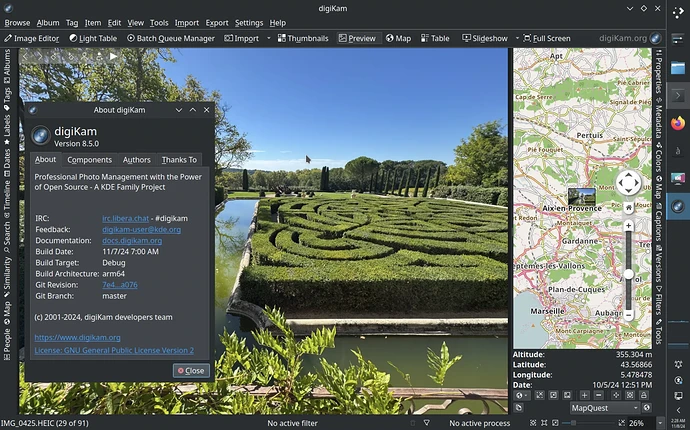 digiKam 8.5.0 Running Under Kubuntu
