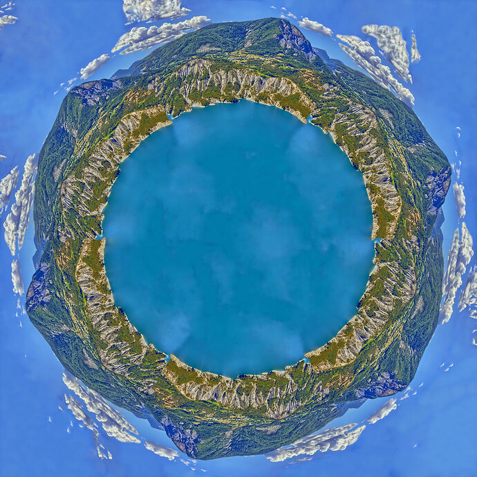 microworld with lake