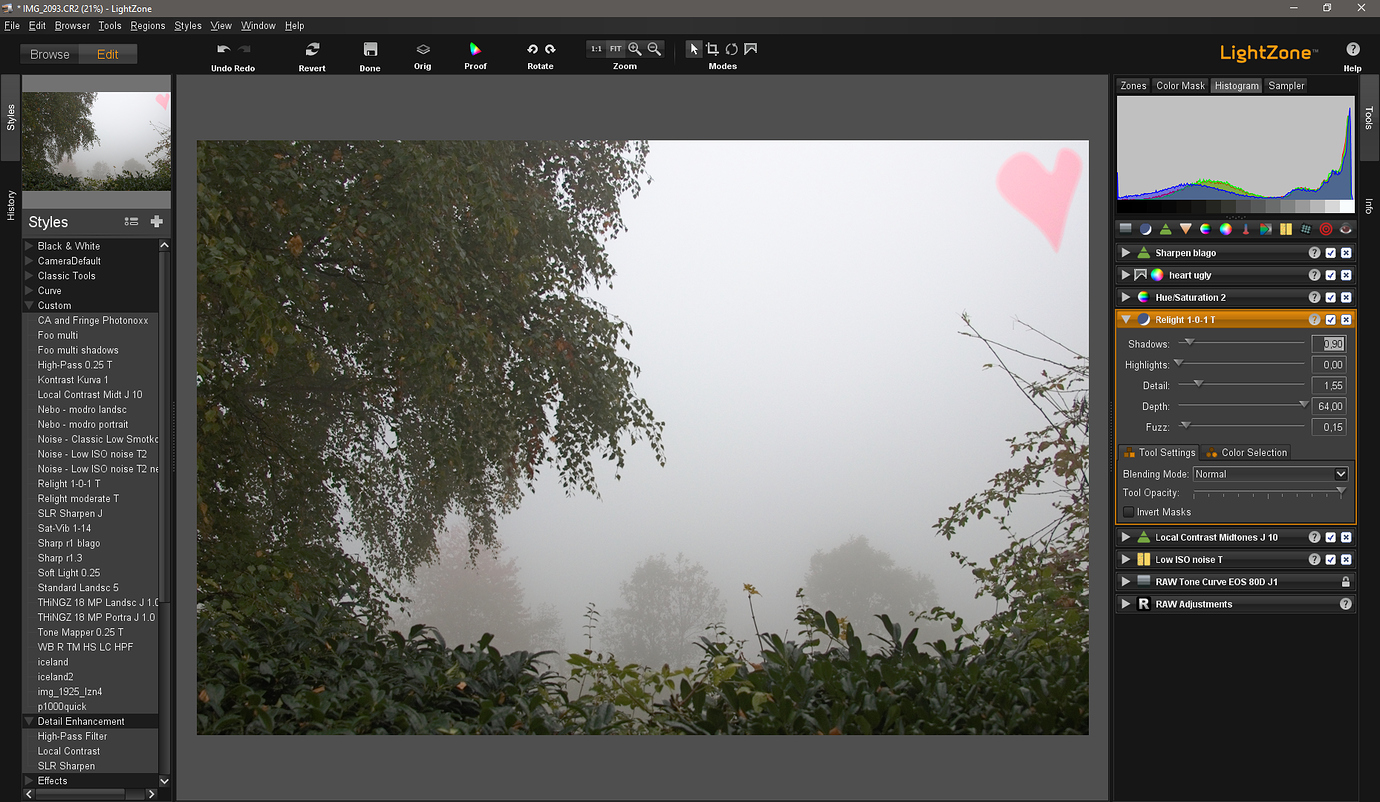 using darktable and gimp