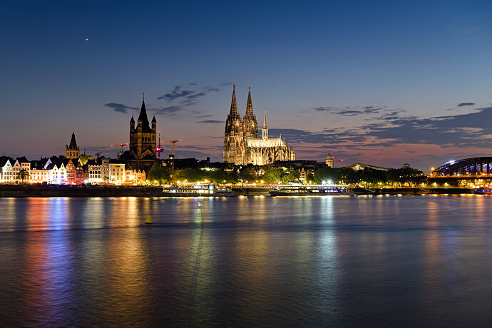 Kölner Dom Blaue Stunde POSTER