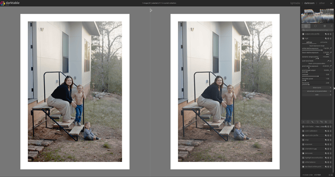 AGX auto pickers vs AGX default relative exposures.