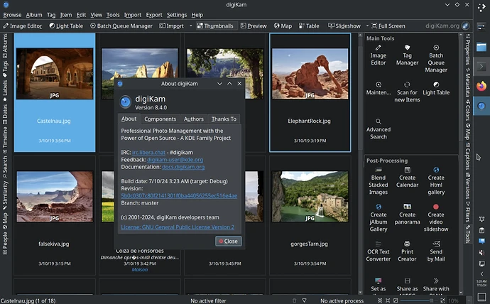 digiKam 8.4.0 Running Under Kubuntu