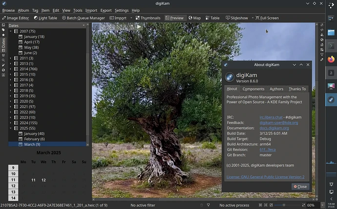 digiKam 8.6.0 Running Under Kubuntu