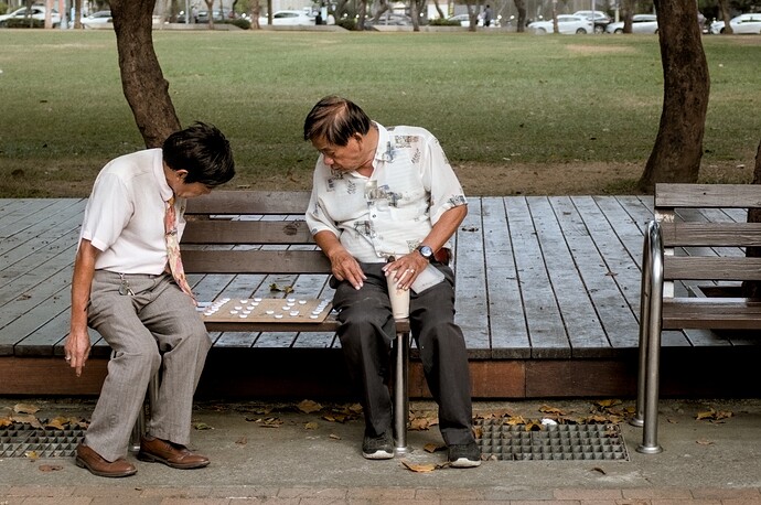 Uncles playing chess