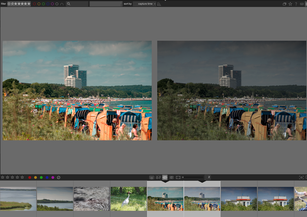 JPEG Thumbnail in culling layout not working with 2 images darktable
