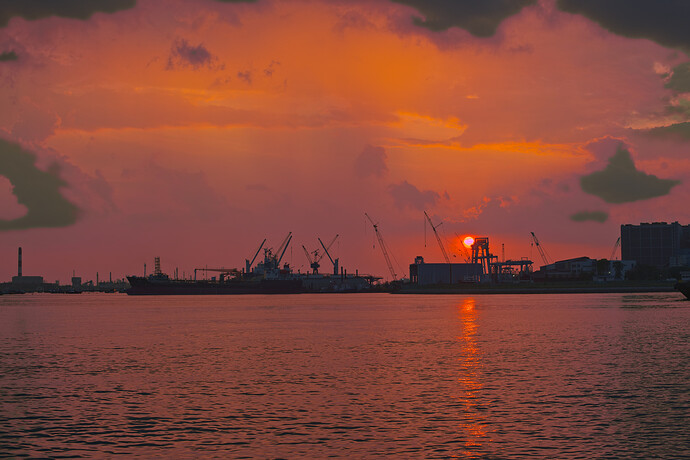 Sunset over Ships