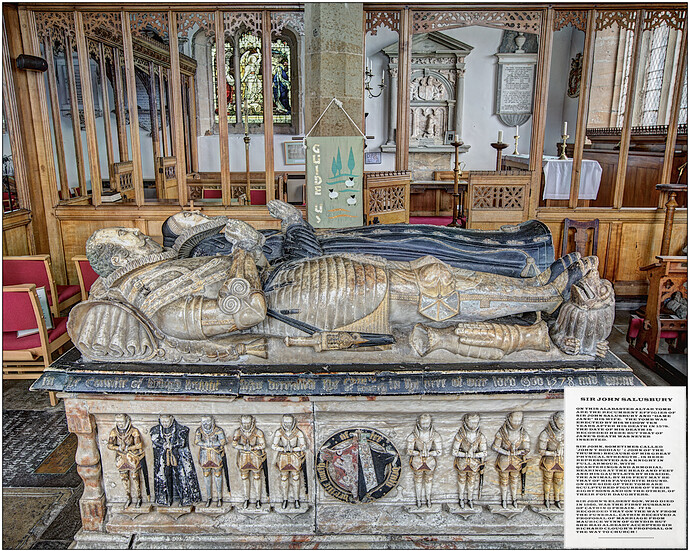 DENBIGH St Marcella - C16th Alabaster.