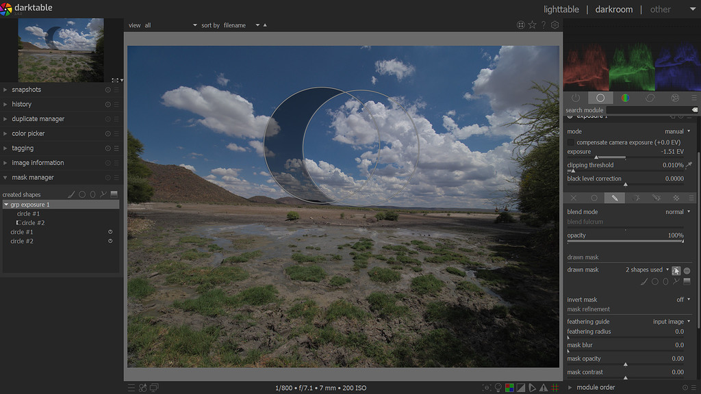 Moving a Compound Drawn Mask darktable discuss.pixls.us