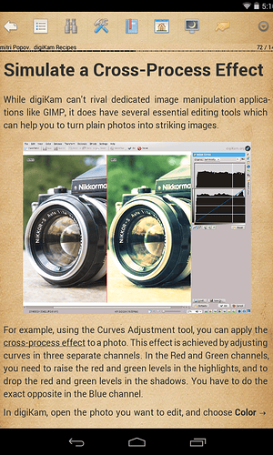 digiKam Recipes in Cool Reader