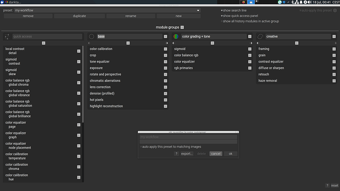 darktable-preset-export
