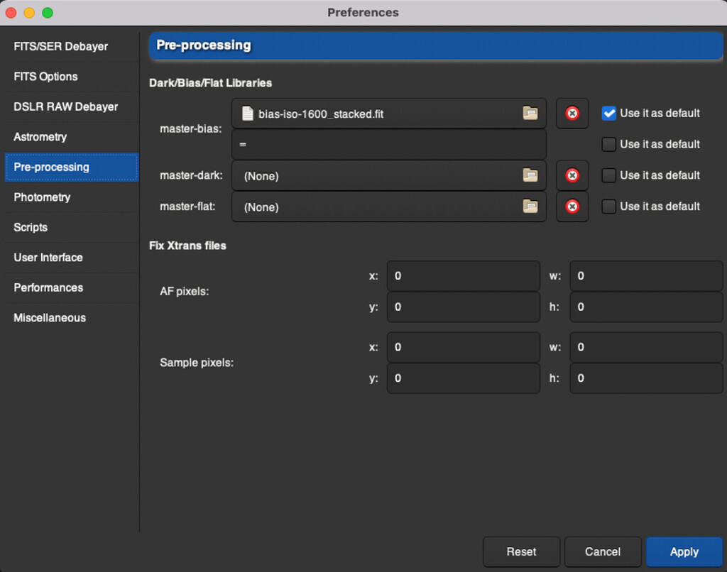 How to use master calibration frames in scripts? Siril discuss.pixls.us