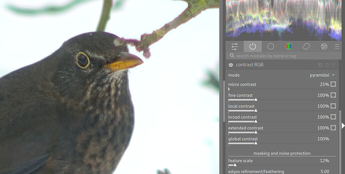 low value boosts contrast