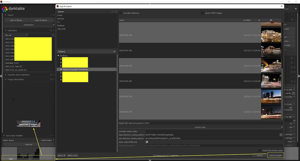 Copy & Import failure - darktable - discuss.pixls.us