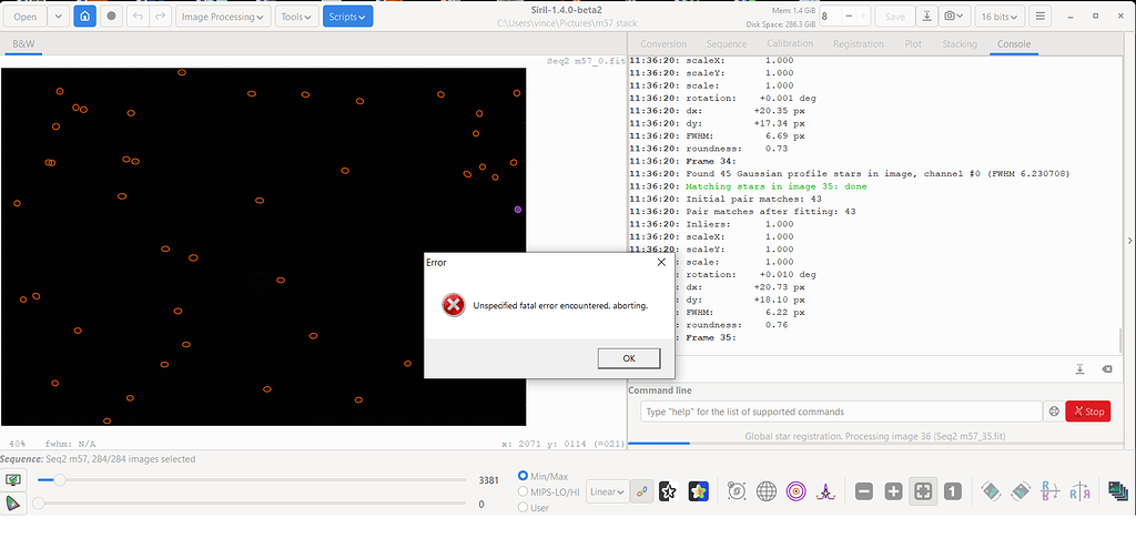 Siril crashes when registering images with unspecified error - Siril ...