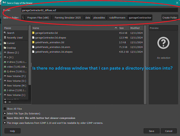 Copy-Paste address bar