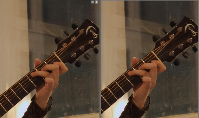 Left: Topaz Photo AI; Right: RawForge