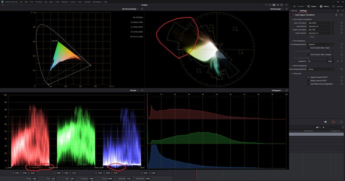 no gamut mapping