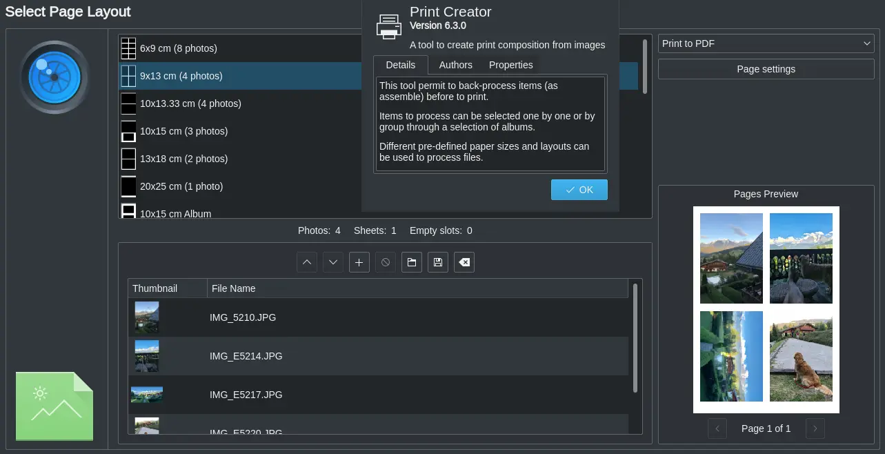 Print Creator Plugin