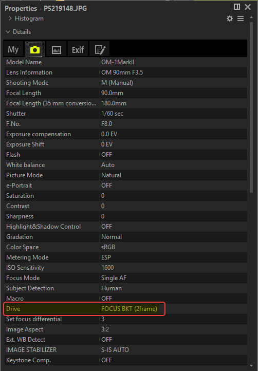 Beginner: EXIF Data different in Explorer and Darktable