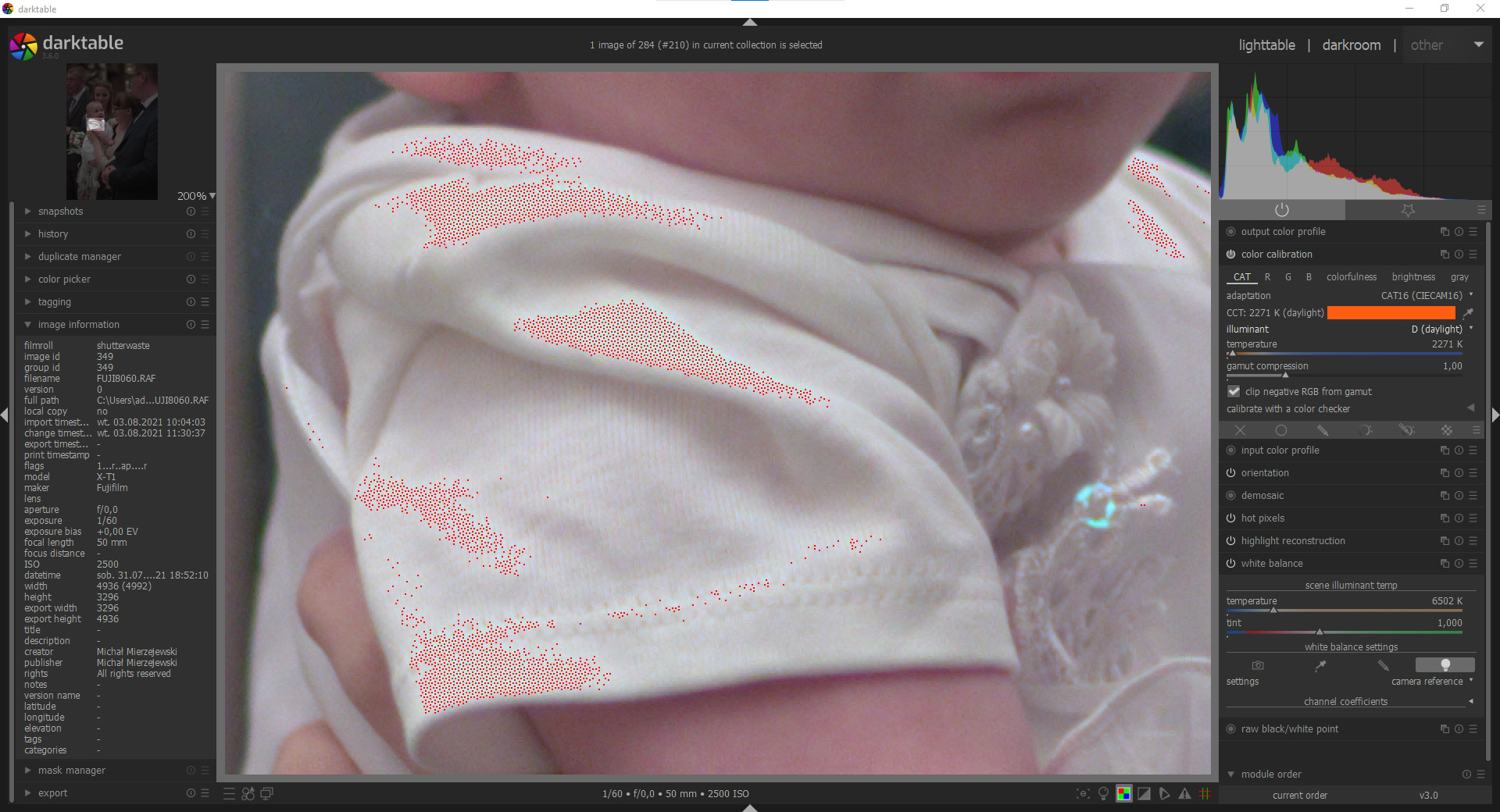 [Solved] Fast clipping if using modern chromatic adaptaion darktable