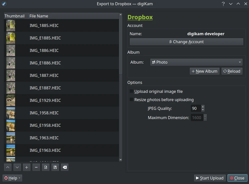 DropBox Export Plugin
