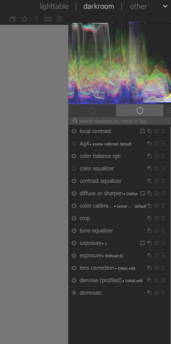 Keeping Modules In One List - All the time?? - darktable - discuss.pixls.us