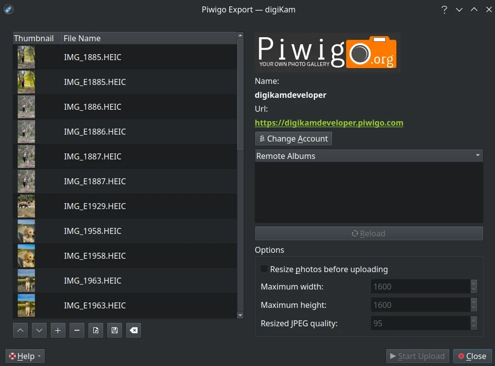 Piwigo Export Plugin