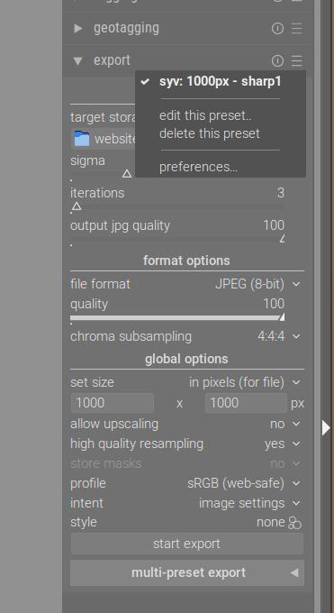 DT 5.2.0: Can't save export settings - darktable - discuss.pixls.us