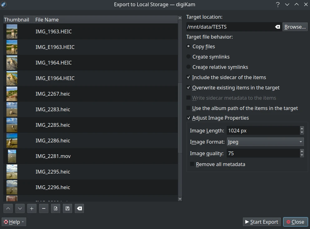 Local Export Plugin