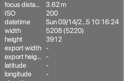 Darktable screenshot