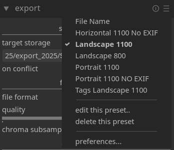 DT 5.2.0: Can't save export settings - darktable - discuss.pixls.us