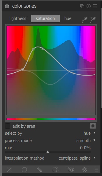 darktable 3.0 color zones