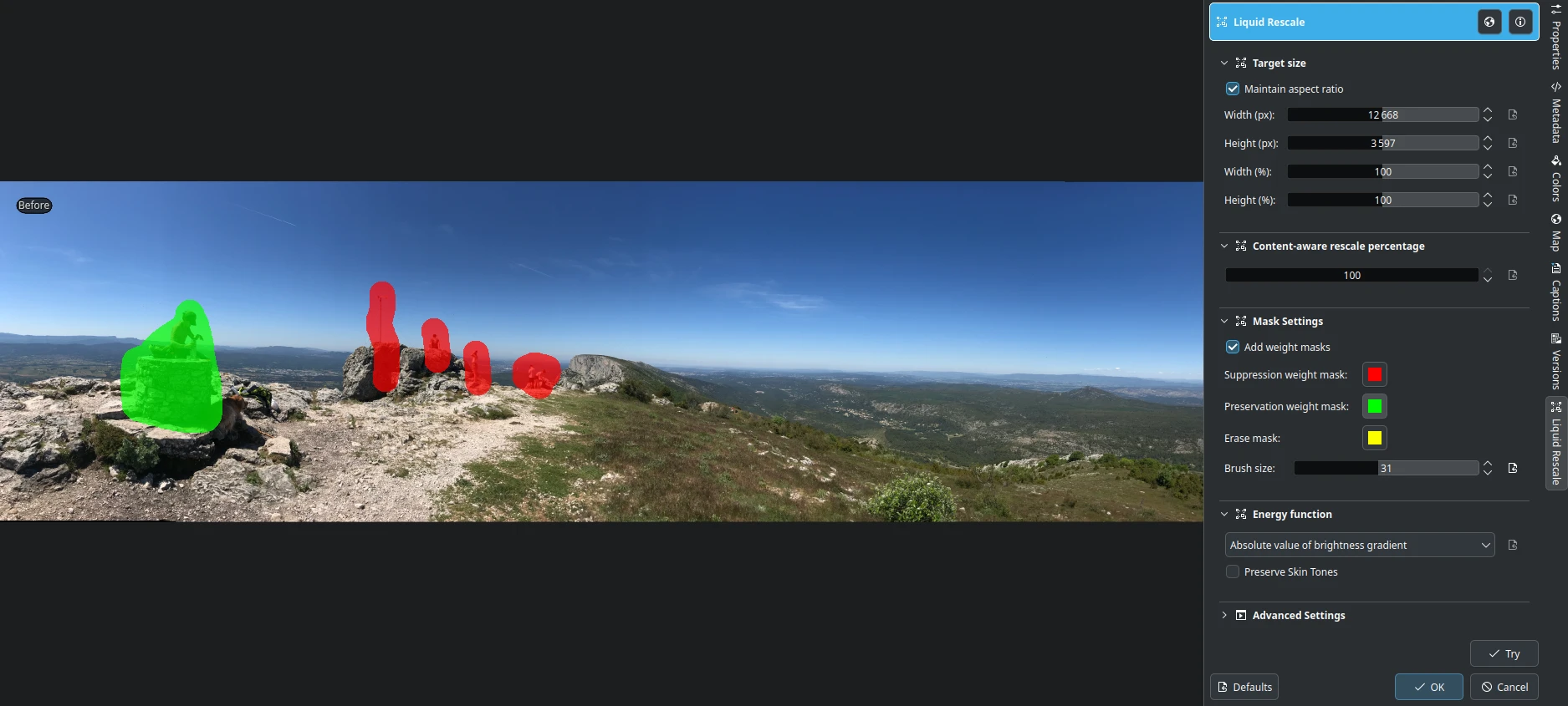 Liquid Rescale Plugin